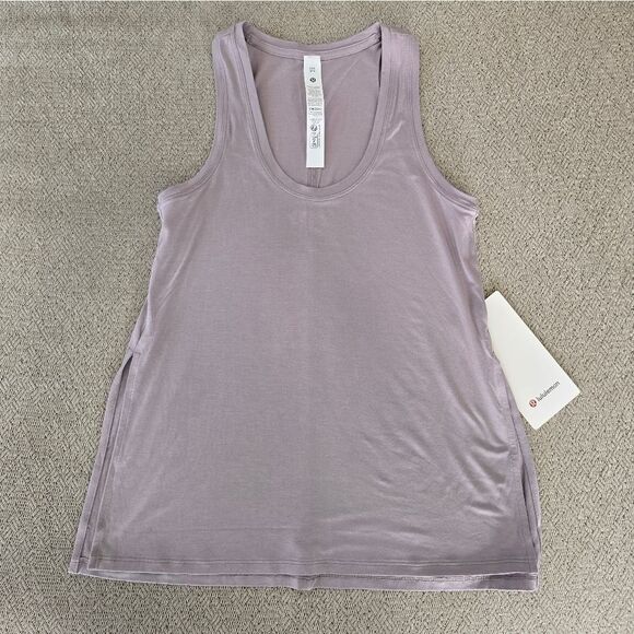 Lululemon Modal Silk Side Slit Purple Gray Athletic Tank Top - XXS - Picture 3 of 11